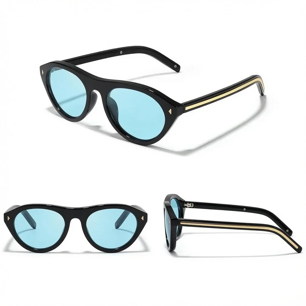 Sunglasses Streetwear Hip Hop Shape Urban Avant‎ Garde Women New Contour Goggles
